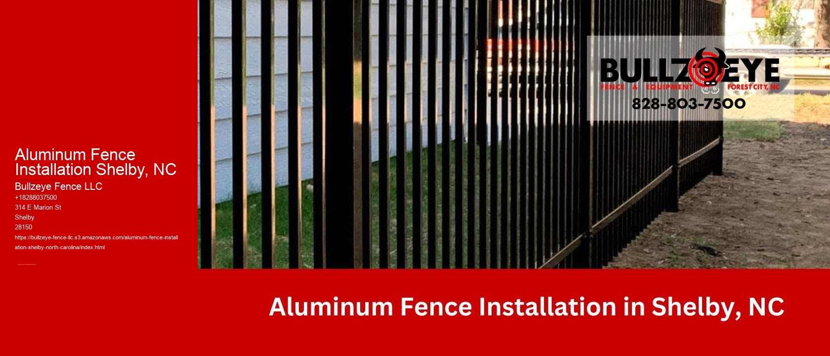 Aluminum Fence Installation Shelby, NC