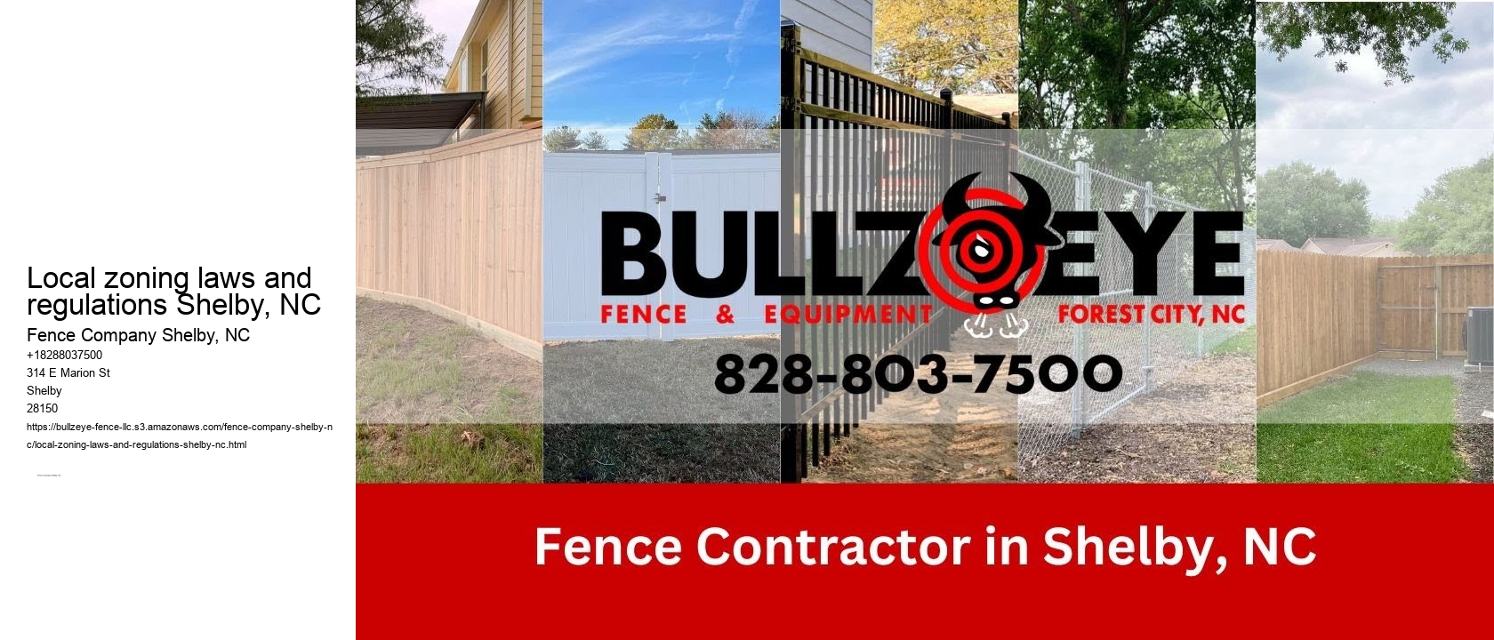 Local zoning laws and regulations Shelby, NC